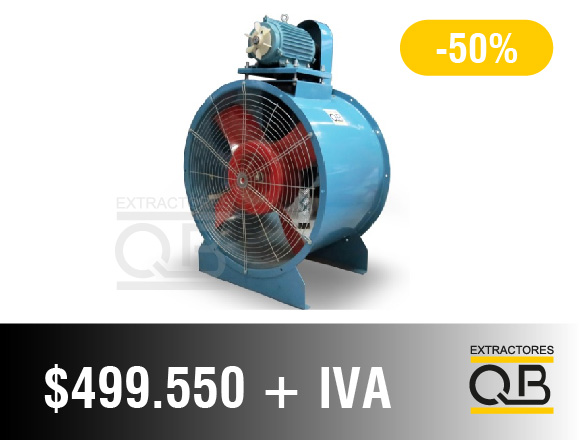 Extractor tubular KT-40-8 33.000 m3h 380 volt 5.5 kw 1450 rpm 39 mmcda