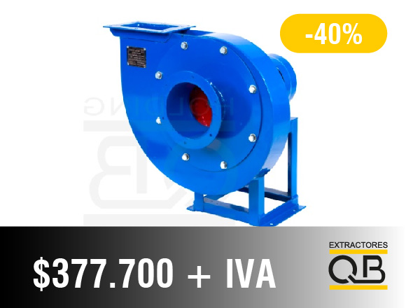 Extractor centrifugo G6-30 2.8. 380 volt. 750 W. 1024 m3h con 104 mmcda