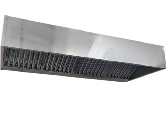 Campana Profesional Ac. Inox. Range QB 1030. 1x3 metros x 35 cm 1.28 mm esp.